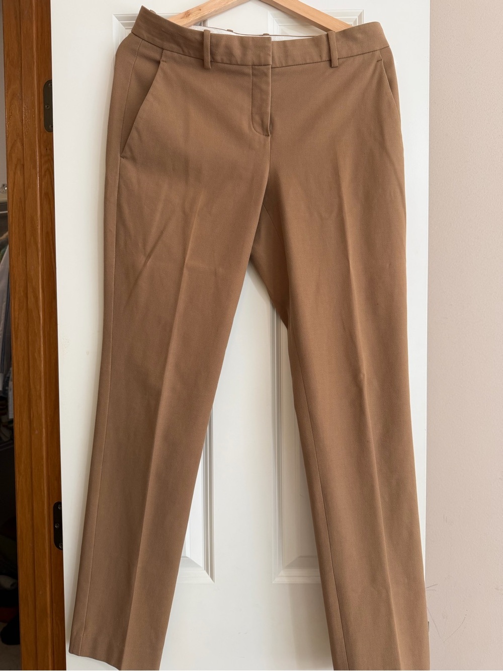 Theory Tailored Trousers in Camel Brown